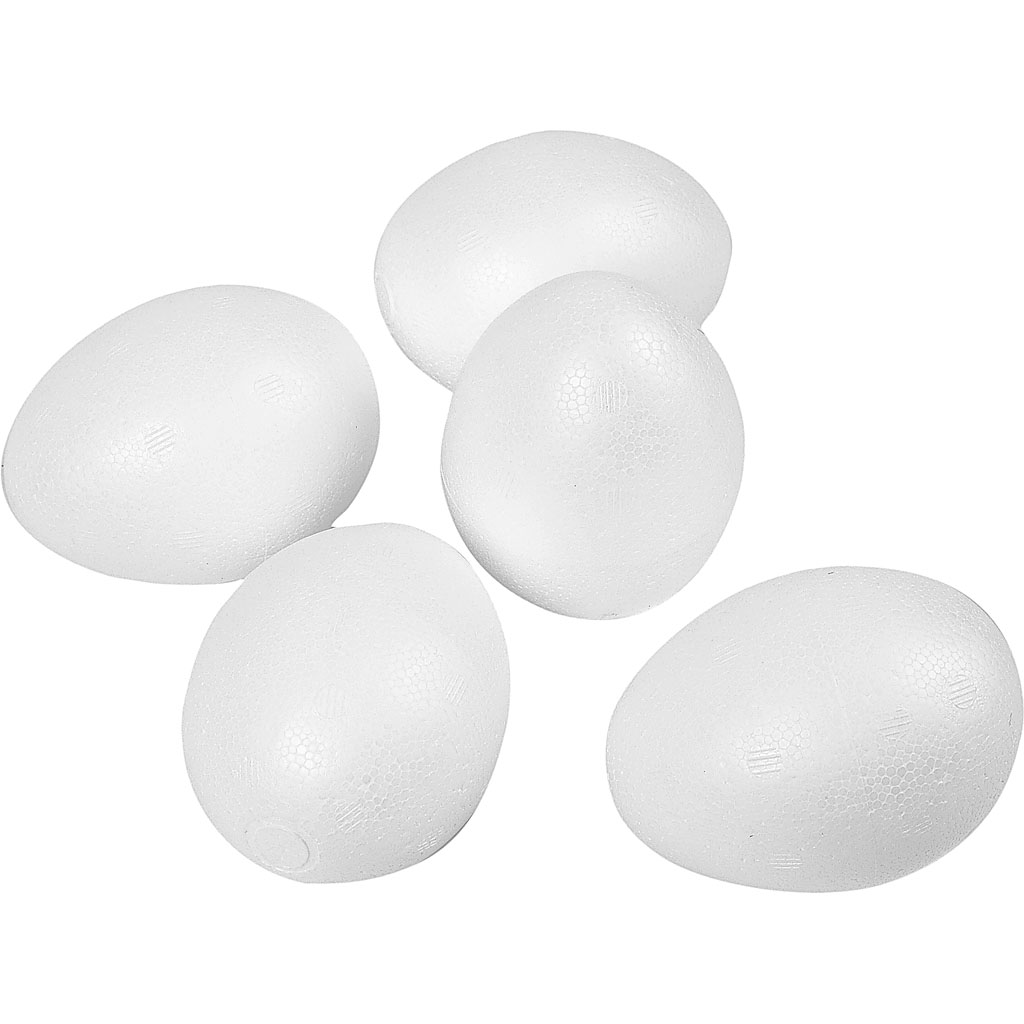 Eieren, H: 8 cm, wit, 50 stuk/ 1 doos