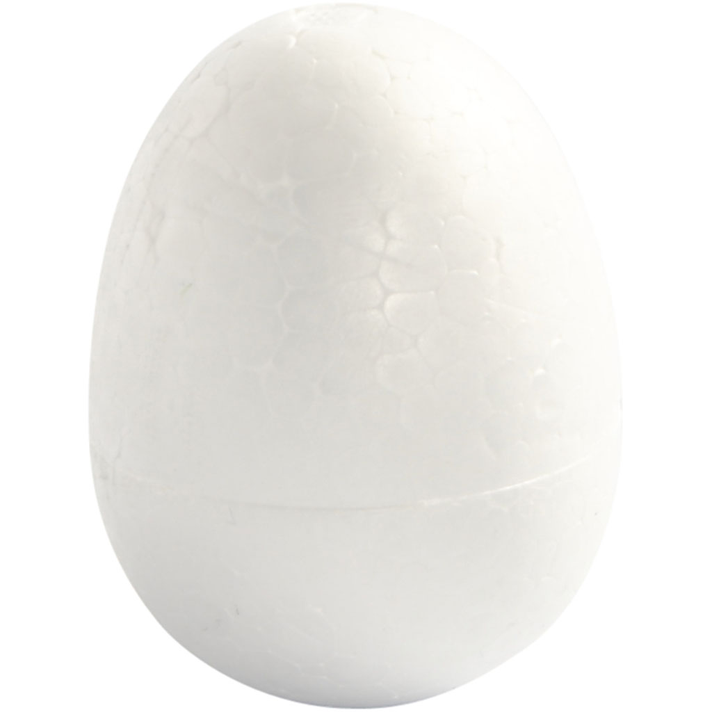 Eieren, H: 7 cm, wit, 5 stuk/ 1 doos