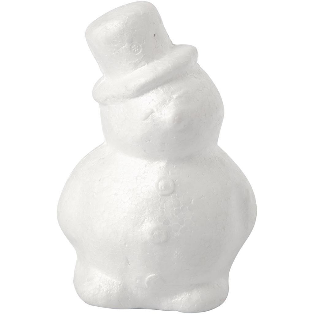 Creotime Styropor-model Sneeuwpop 17 Cm Wit Per Stuk