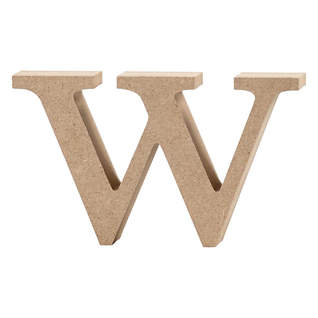 Creative Letter W Mdf 8 Cm