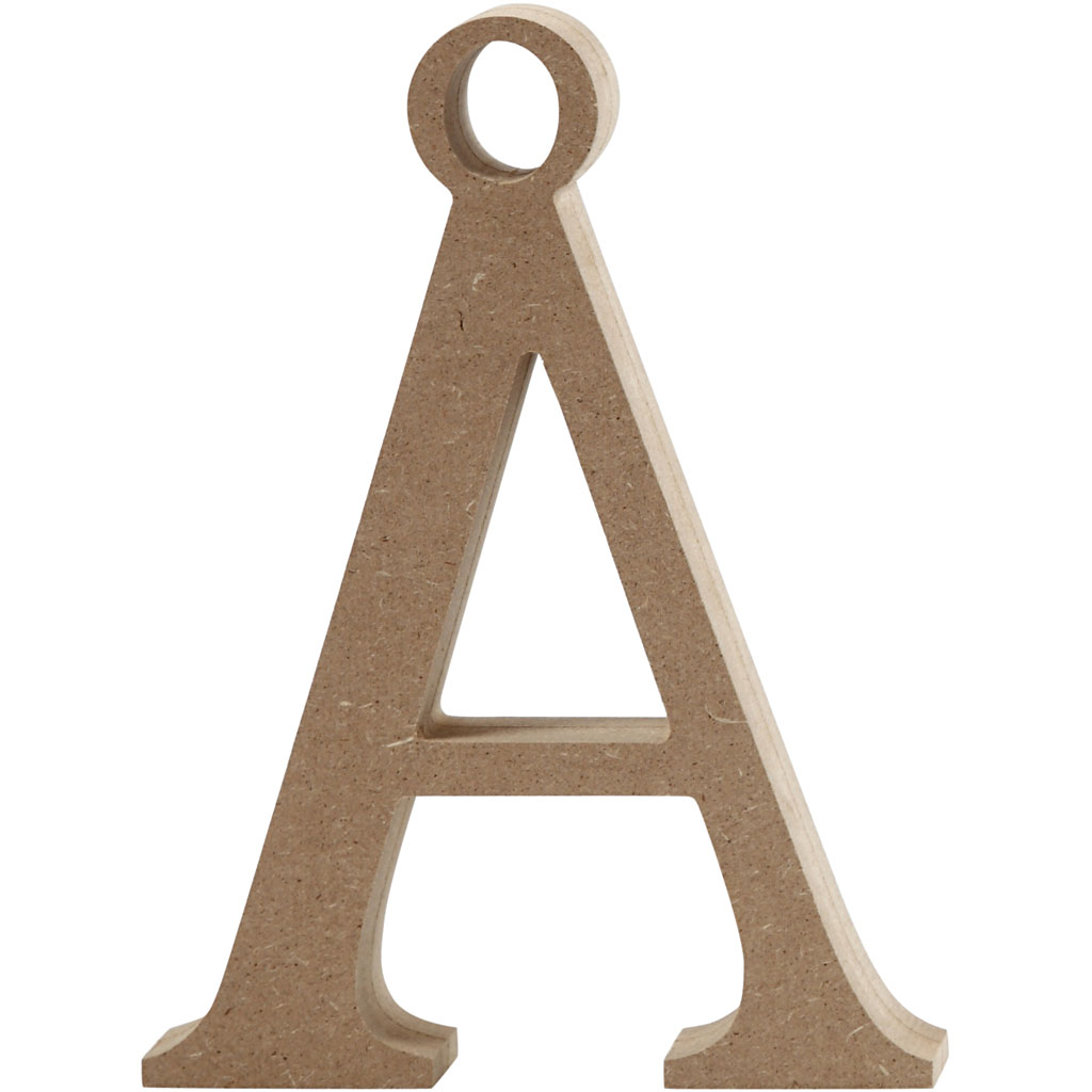 Letter, Å, h: 15,5 cm, dikte 2 cm, MDF, 1stuk