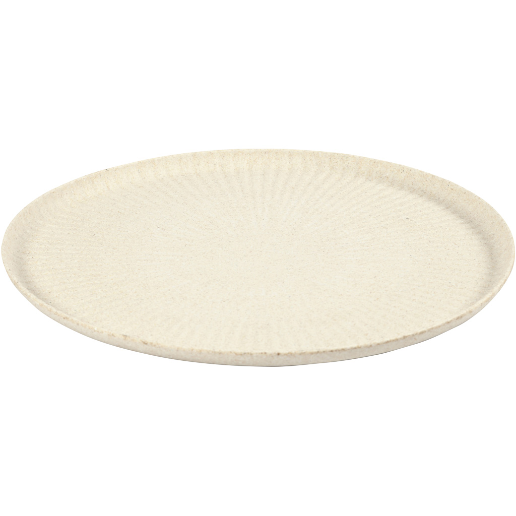 Dienblad, d: 30 cm, h: 2 cm, 1 stuk, bamboe vezels