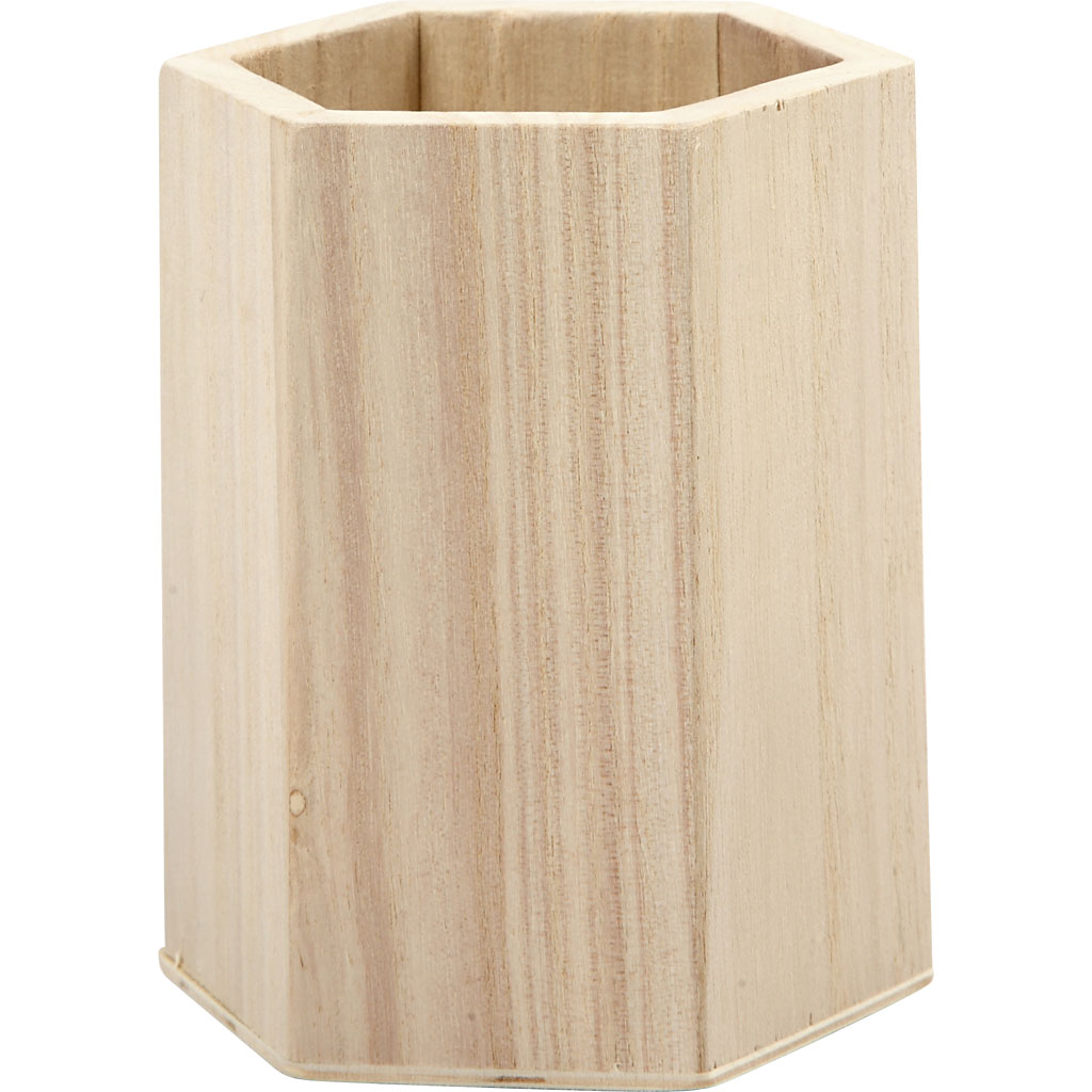 Creotime Houten Pennenbakje Keizerin 10,5 X 8 Cm Blank Per Stuk