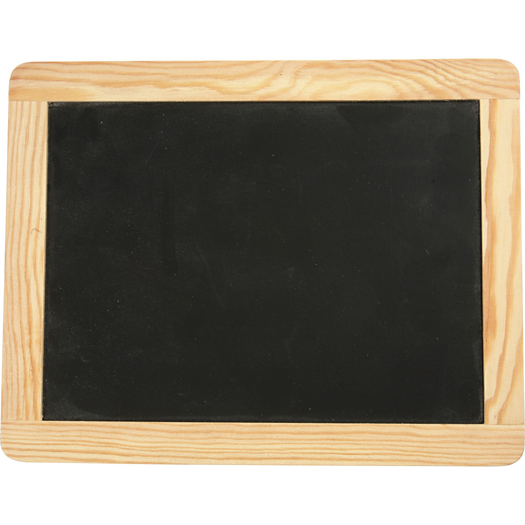 Creative Krijtbord 24 X 19 Cm Hout Blank/zwart Per Stuk