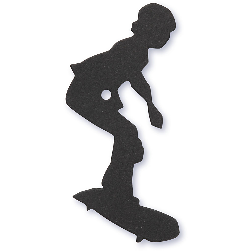 Label, skater, afm 56x67 mm, zwart, 10 stuk/ 1 doos
