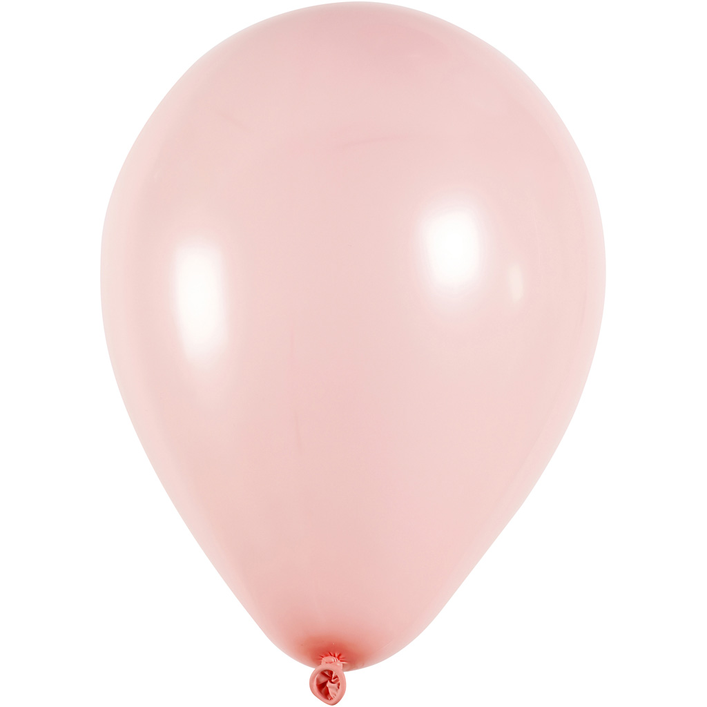 Balloner, runde, diam. 23 cm, lyserød, 10 stk./ 1 pk.