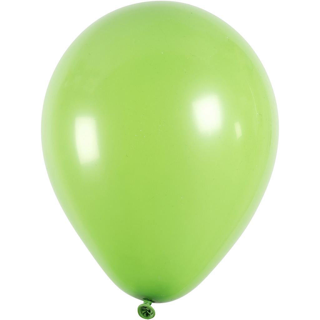 Balloner, runde, diam. 23 cm, grøn, 10 stk./ 1 pk.