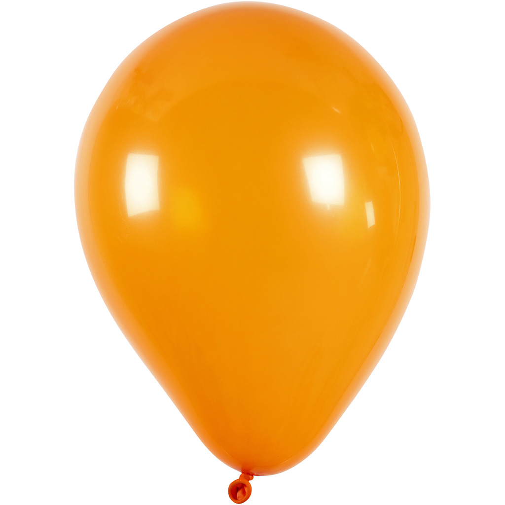 Balloner, runde, diam. 23 cm, orange, 10 stk./ 1 pk.