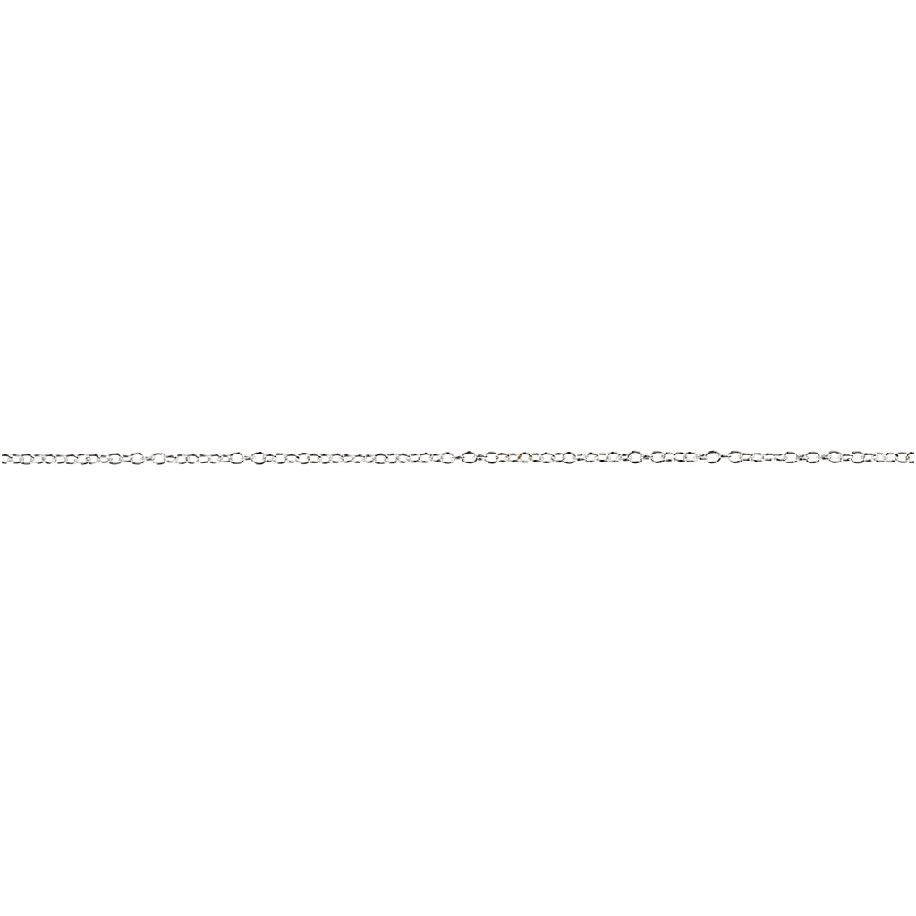 Jasseron, b: 2 mm, verzilverd, SP, 20 m