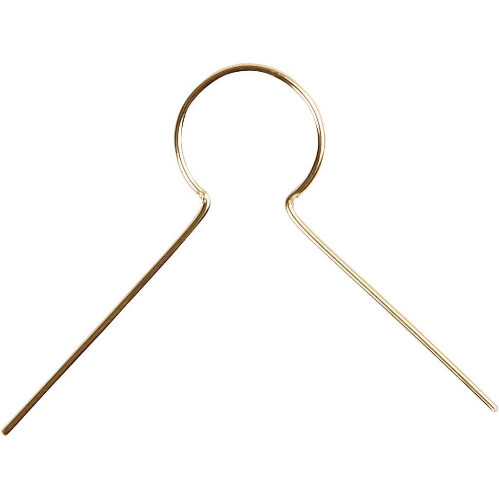 Metalen hanger, L: 22 mm, verguld, 50 stuk/ 1 doos