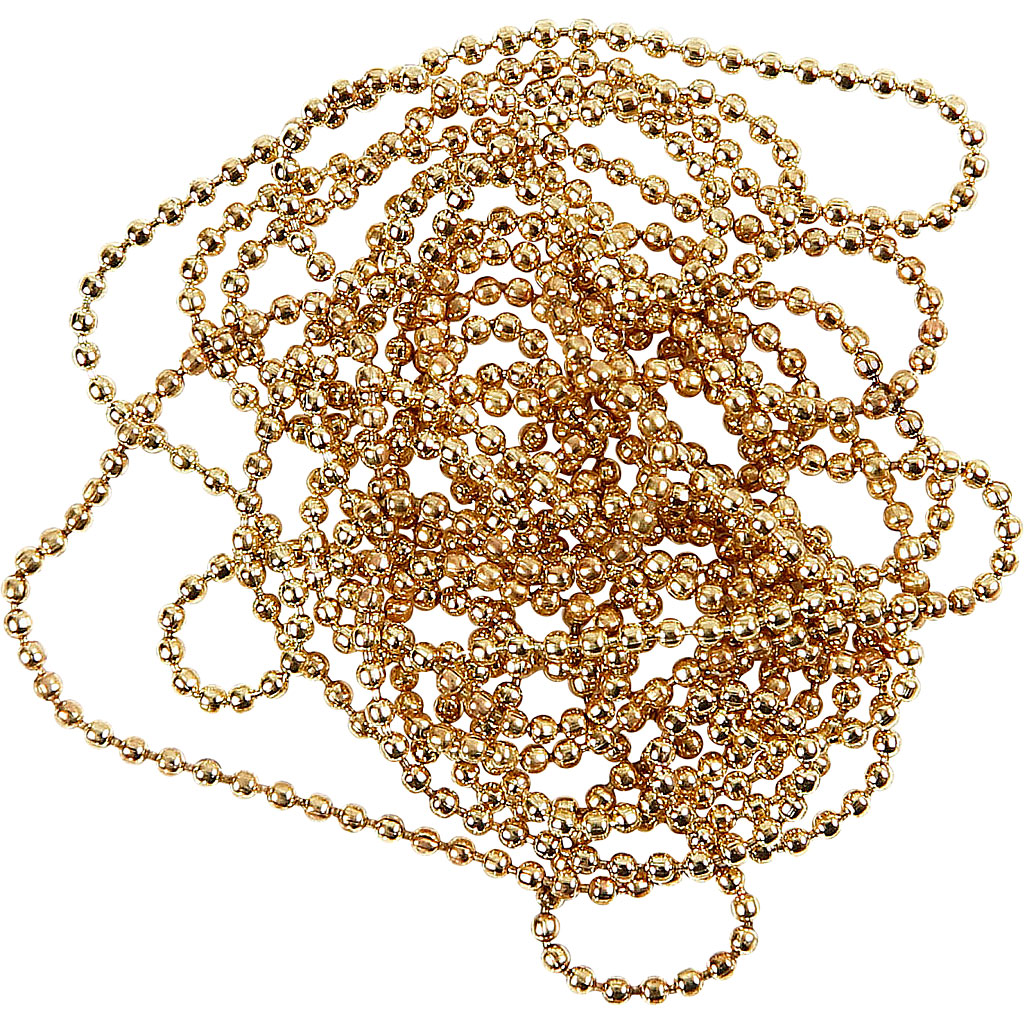 Creotime balletjesketting 1,5 m goud 1,5 mm