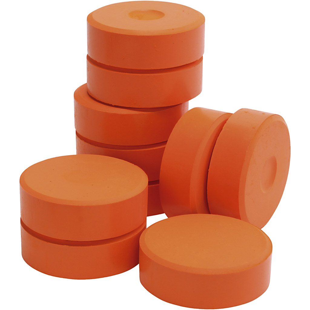 Tempera verfblokken 19 x 57 mm 10 stuks Oranje