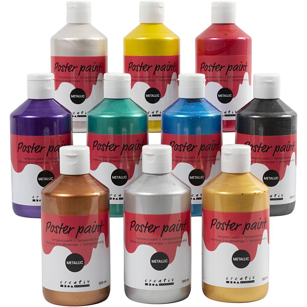 PRIMO Metallic verf, diverse kleuren, 10x300 ml/ 1 doos