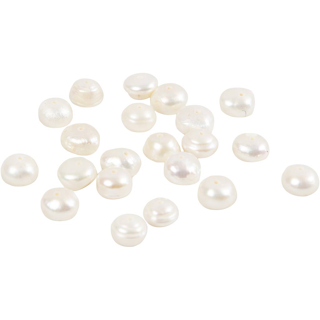 Zoetwater parels , afm 4-6 mm, parelmoer, 40 cm