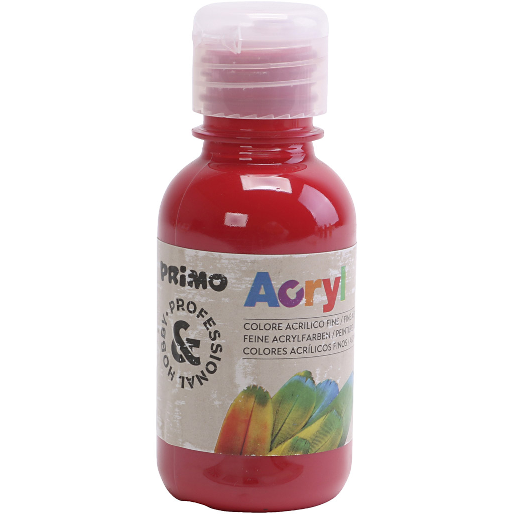 PRIMO luxe acrylverf, donkerrood, 125 ml/ 1 fles