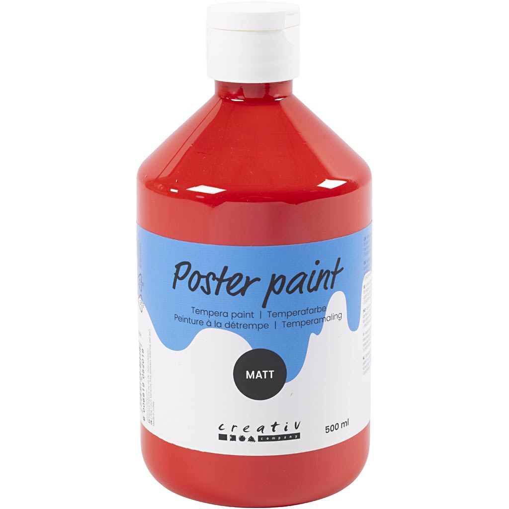 Plakkaatverf Primo 500ml Rood