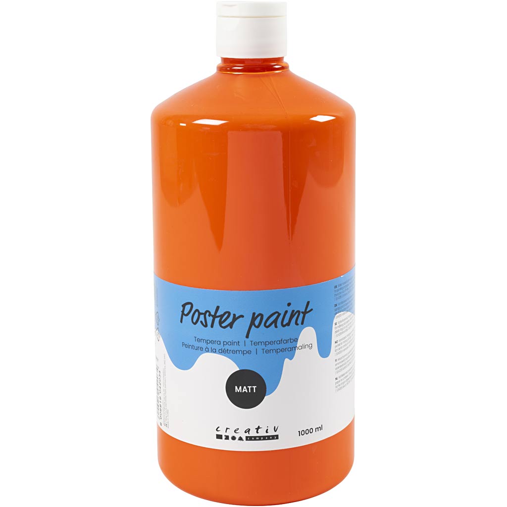 PRIMO schoolverf, matt, oranje, 1000 ml/ 1 fles