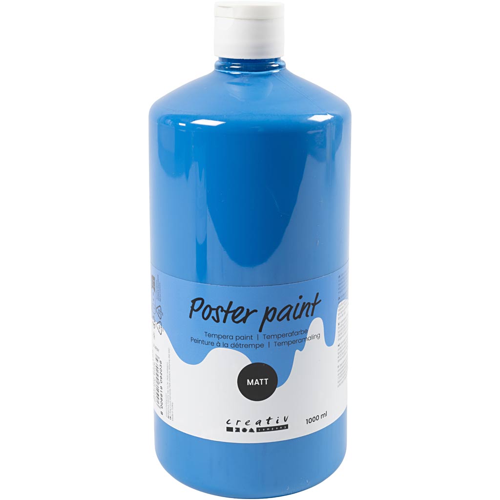 PRIMO schoolverf, matt, primair blauw, 1000 ml/ 1 fles