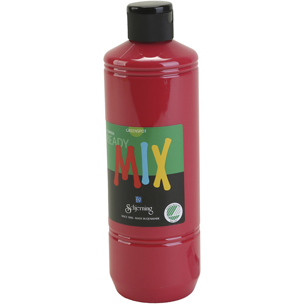 Greenspot plakaatverf, matt, primair rood, 500 ml/ 1 fles