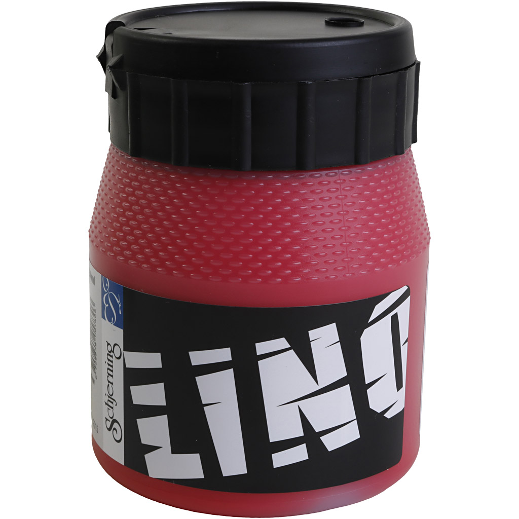 Linoleum verf, rood, 250 ml/ 1 Doosje