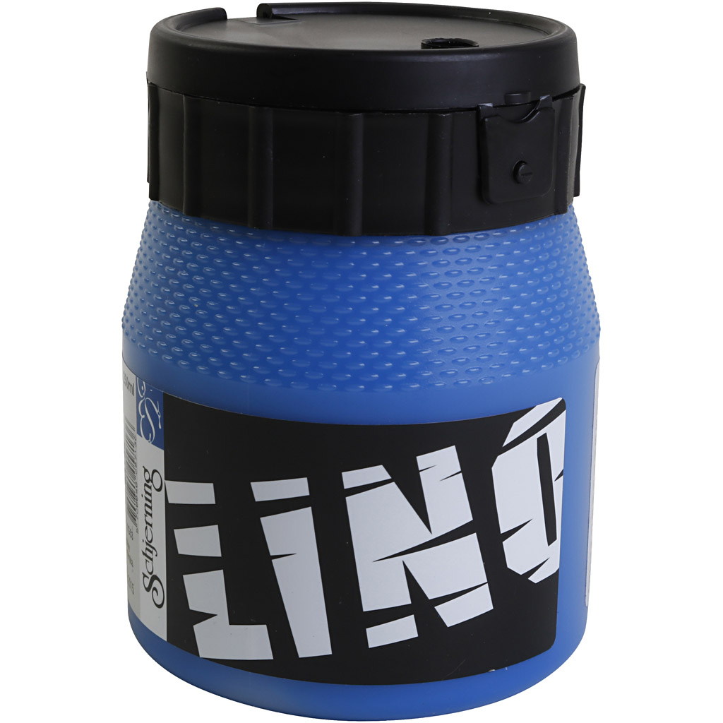 Linoleum verf, blauw, 250 ml/ 1 Doosje