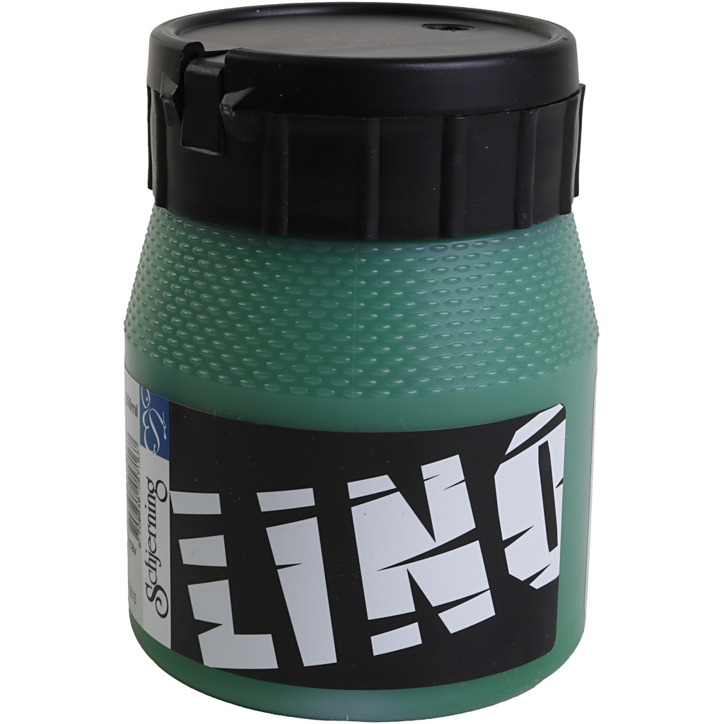 Linoleum verf, groen, 250 ml/ 1 Doosje