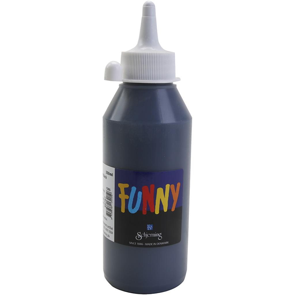 Funny vinduesmaling, sort, 250 ml/ 1 fl.