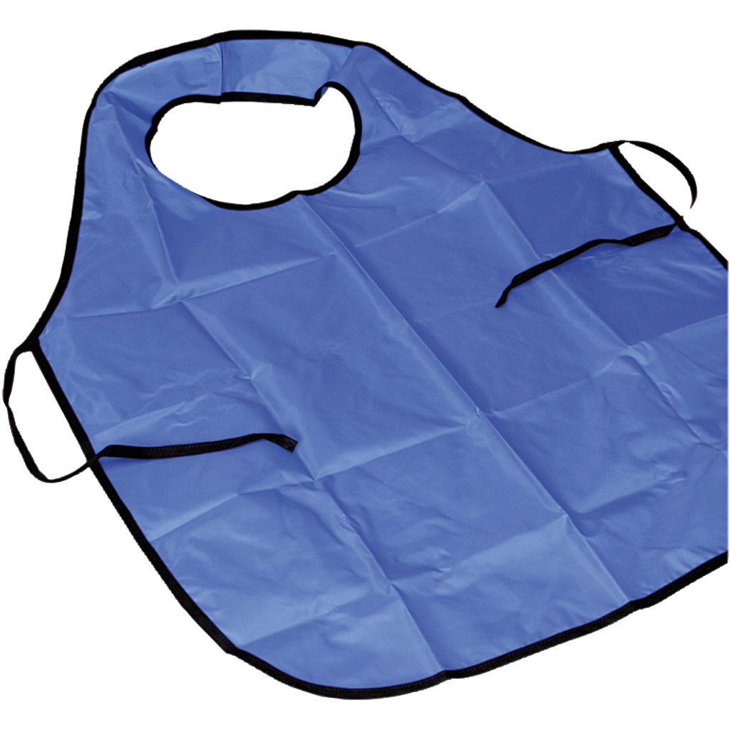 Schilderschort met neklus, L: 100 cm, afm M-XL cm, blauw, 1 stuk