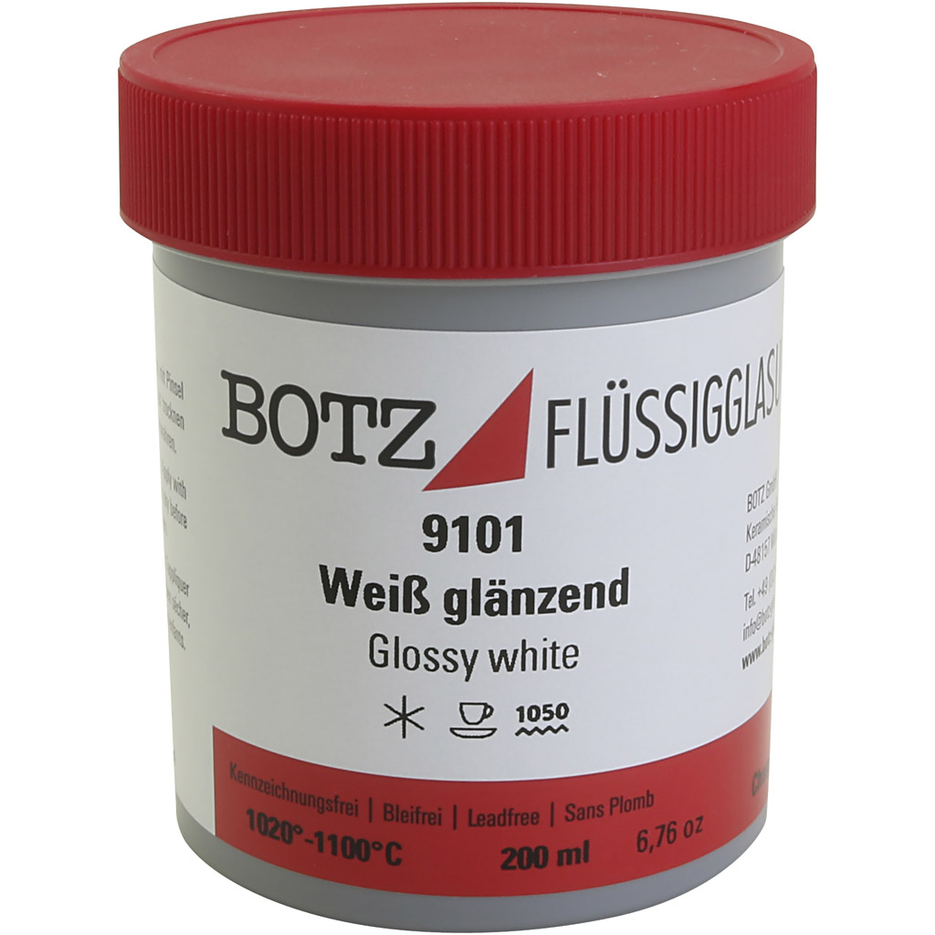 Glazuur voor klei, wit, 200 ml/ 1 Doosje