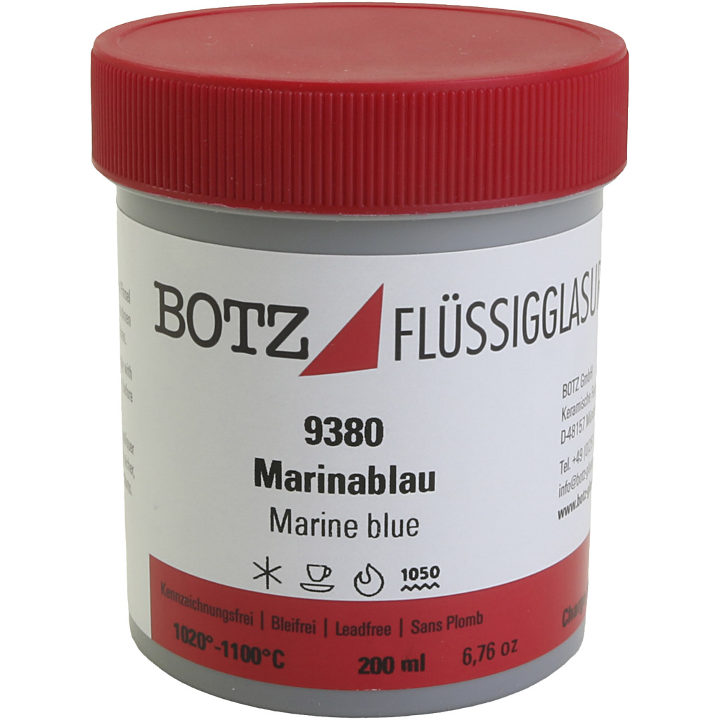 Glazuur voor klei, blauw, 200 ml/ 1 Doosje