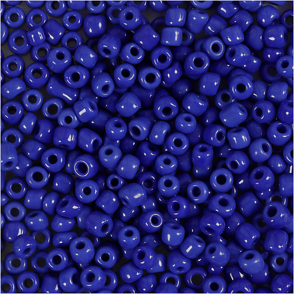 Rocailles afm 8/0 d: 3 mm blauw 25gr gatgrootte 0 6-1 0 mm