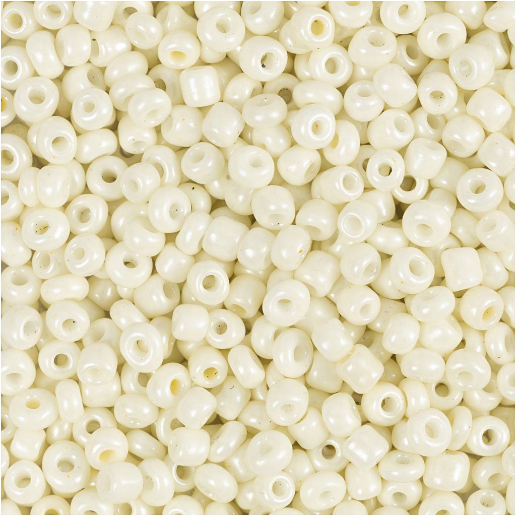 Rocailles, d 3 mm, afm 8/0 , gatgrootte 0,6-1,0 mm, parelmoer, 25 gr/ 1 doos