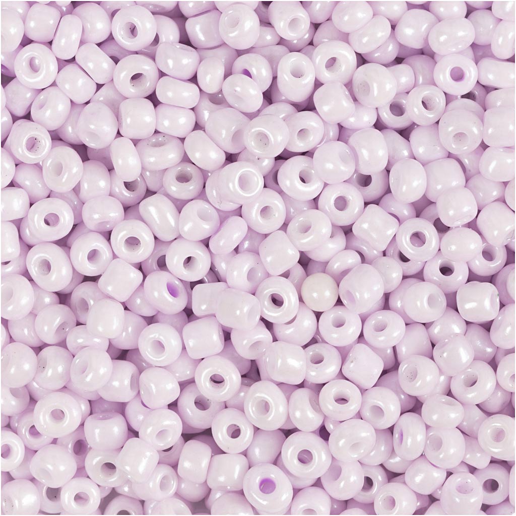 Rocailles, d 3 mm, afm 8/0 , gatgrootte 0,6-1,0 mm, lichtroze, 25 gr/ 1 doos