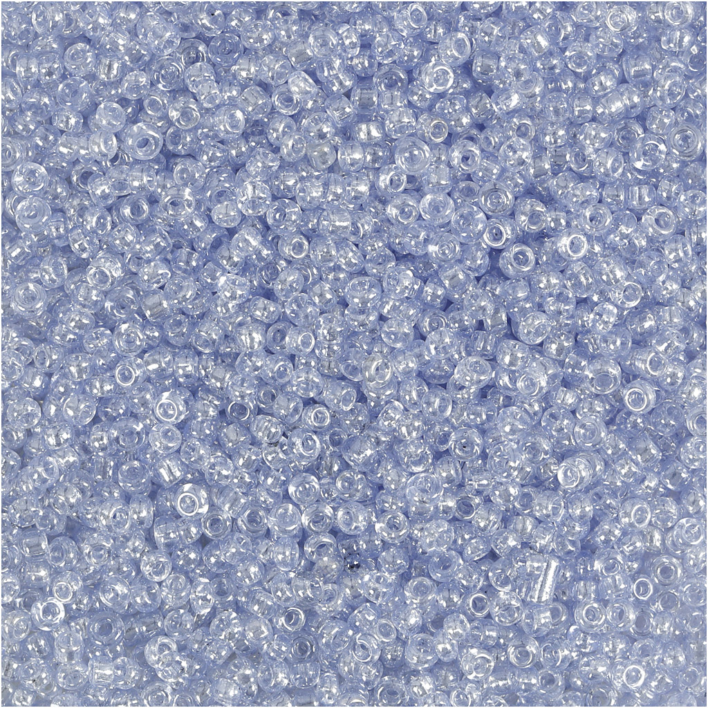 Rocailles, d 1,7 mm, afm 15/0 , gatgrootte 0,5-0,8 mm, lichtblauw, 25 gr/ 1 doos