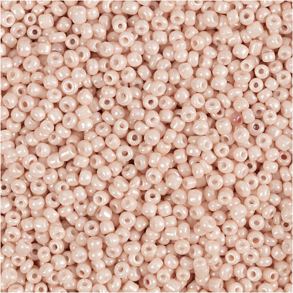 Rocailles, dusty rose, d 1,7 mm, afm 15/0 , gatgrootte 0,5-0,8 mm, 25 gr/ 1 doos