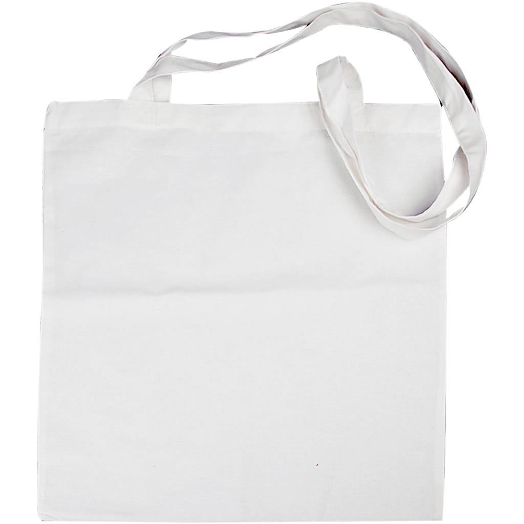 Tas met lang hengsel, afm 38x42 cm, 130 gr, wit, 20 stuk/ 1 doos