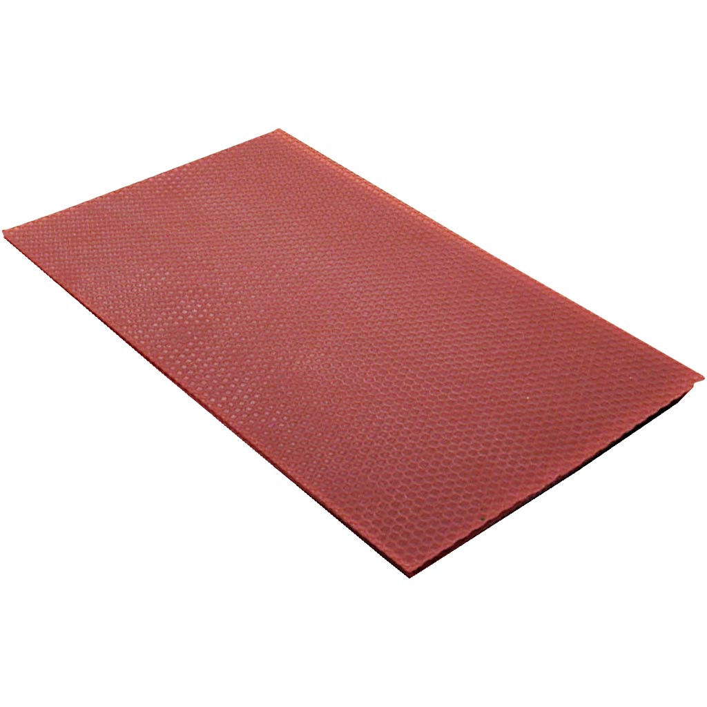 Bijenwas vellen, afm 20x33 cm, dikte 2 mm, rood, 1 stuk