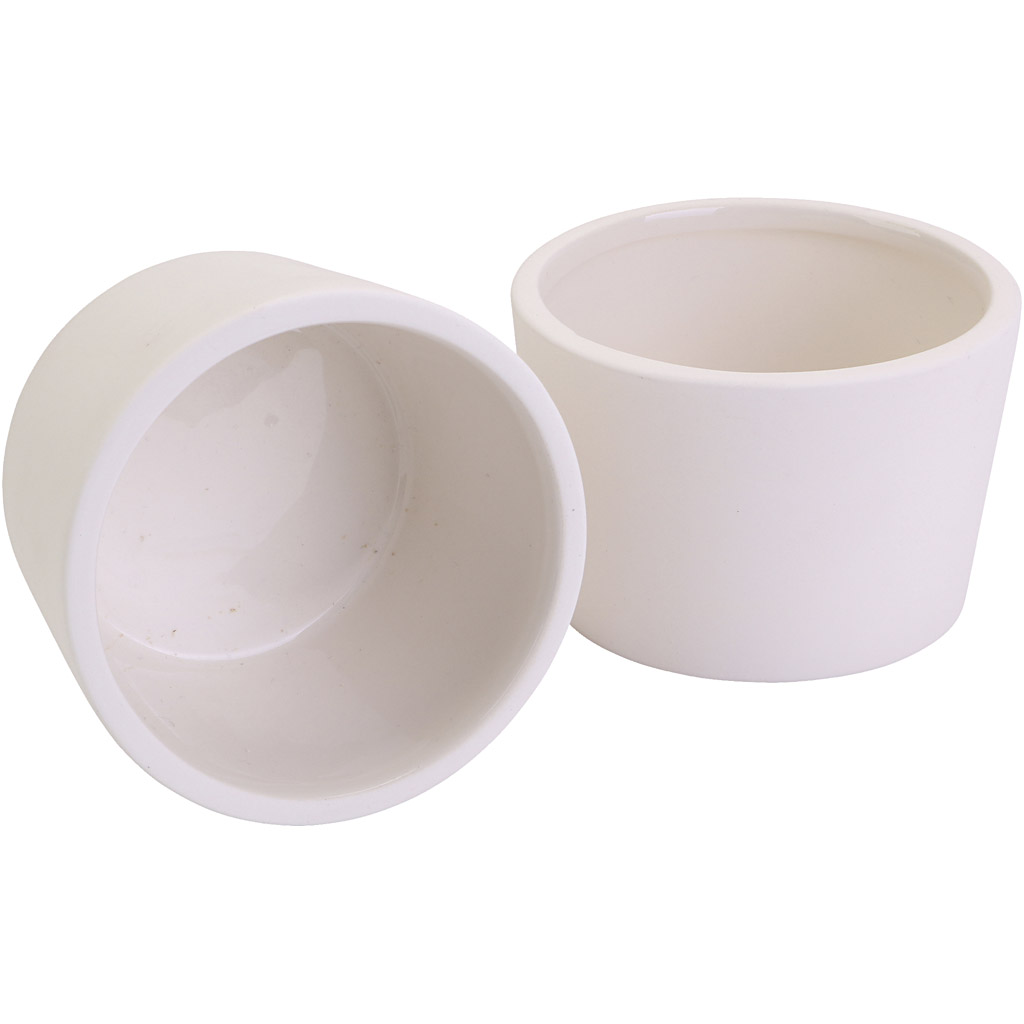 Keramikskåle, H: 6 cm, diam. 9 cm, 12 stk./ 1 pk.