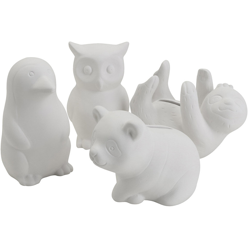 Dierenspaarpot, dieren, afm 8,5-11 cm, 4x6 stuk/ 1 doos