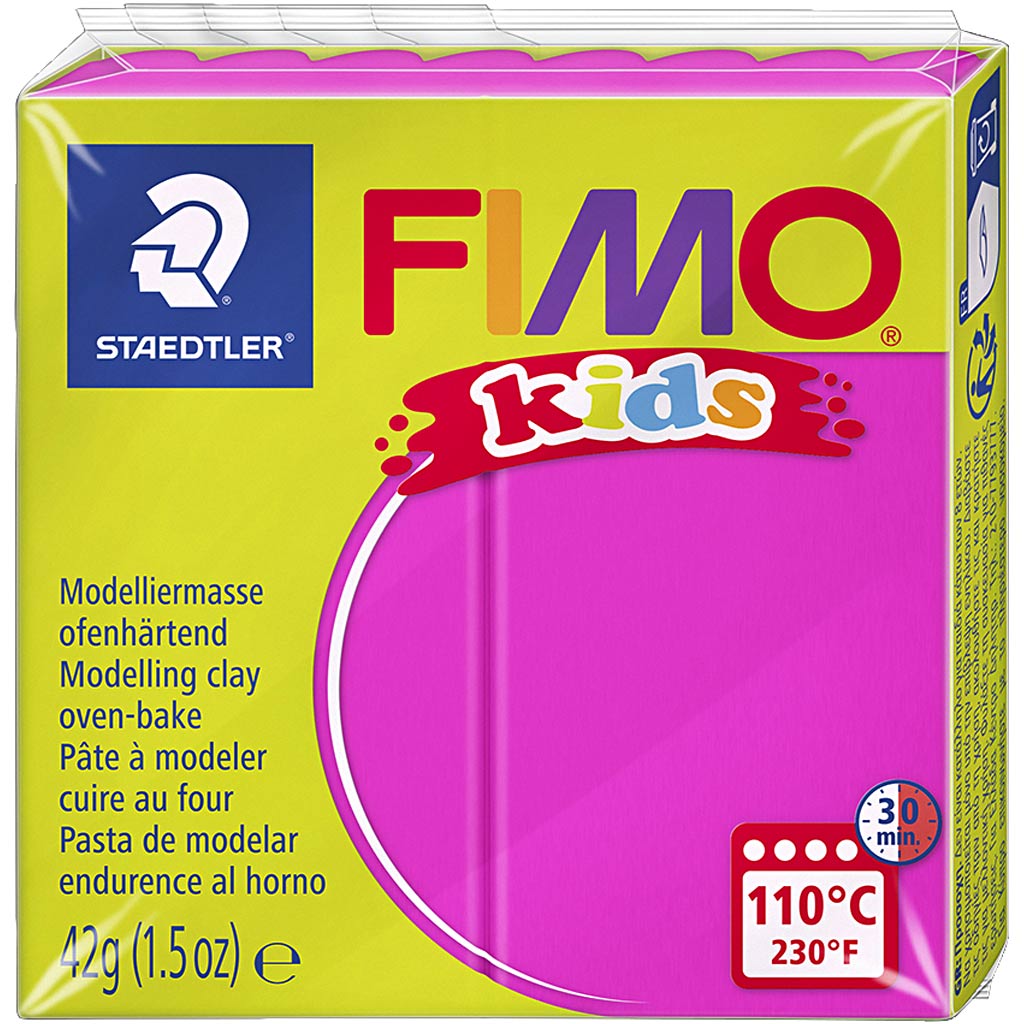 FIMO® Kids leire, pink, 42g/ 1 pk.