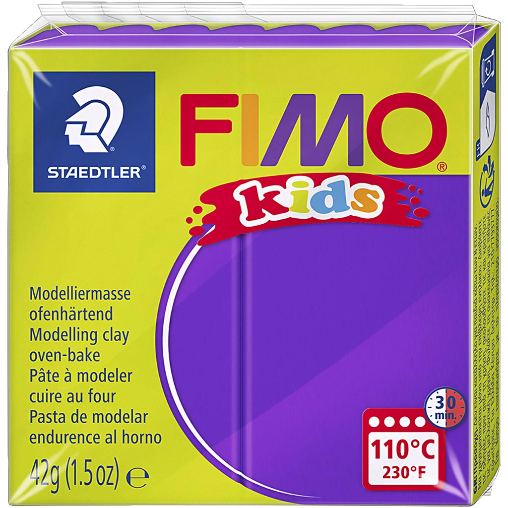 Fimo kids boetseerklei 42g lila 8030-6