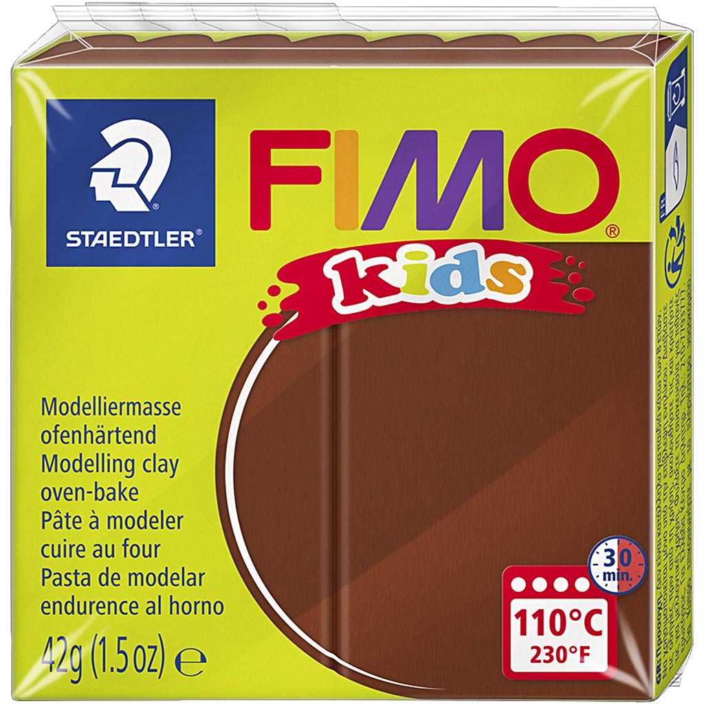 Fimo kids boetseerklei 42g bruin 8030-7