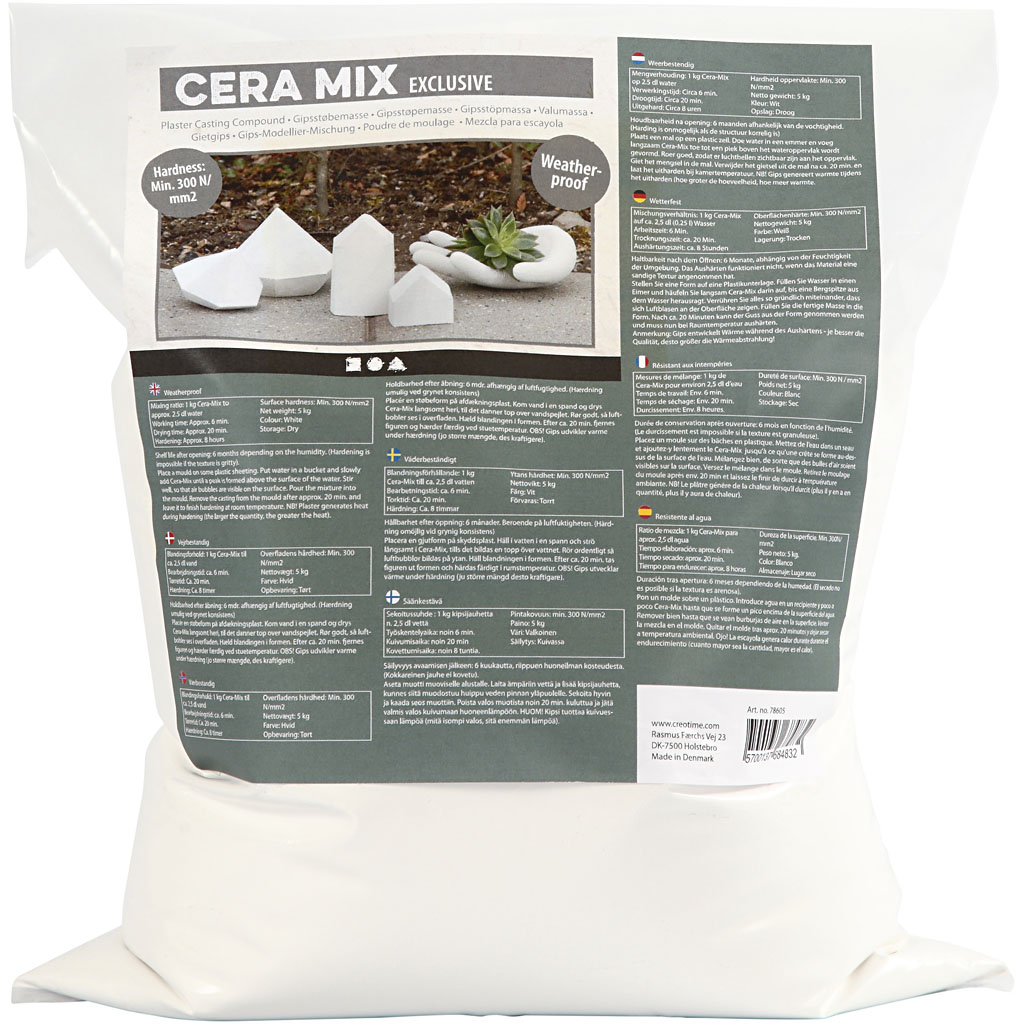 Cera-Mix exclusieve gipsgietmix, wit, 5 kg/ 1 doos