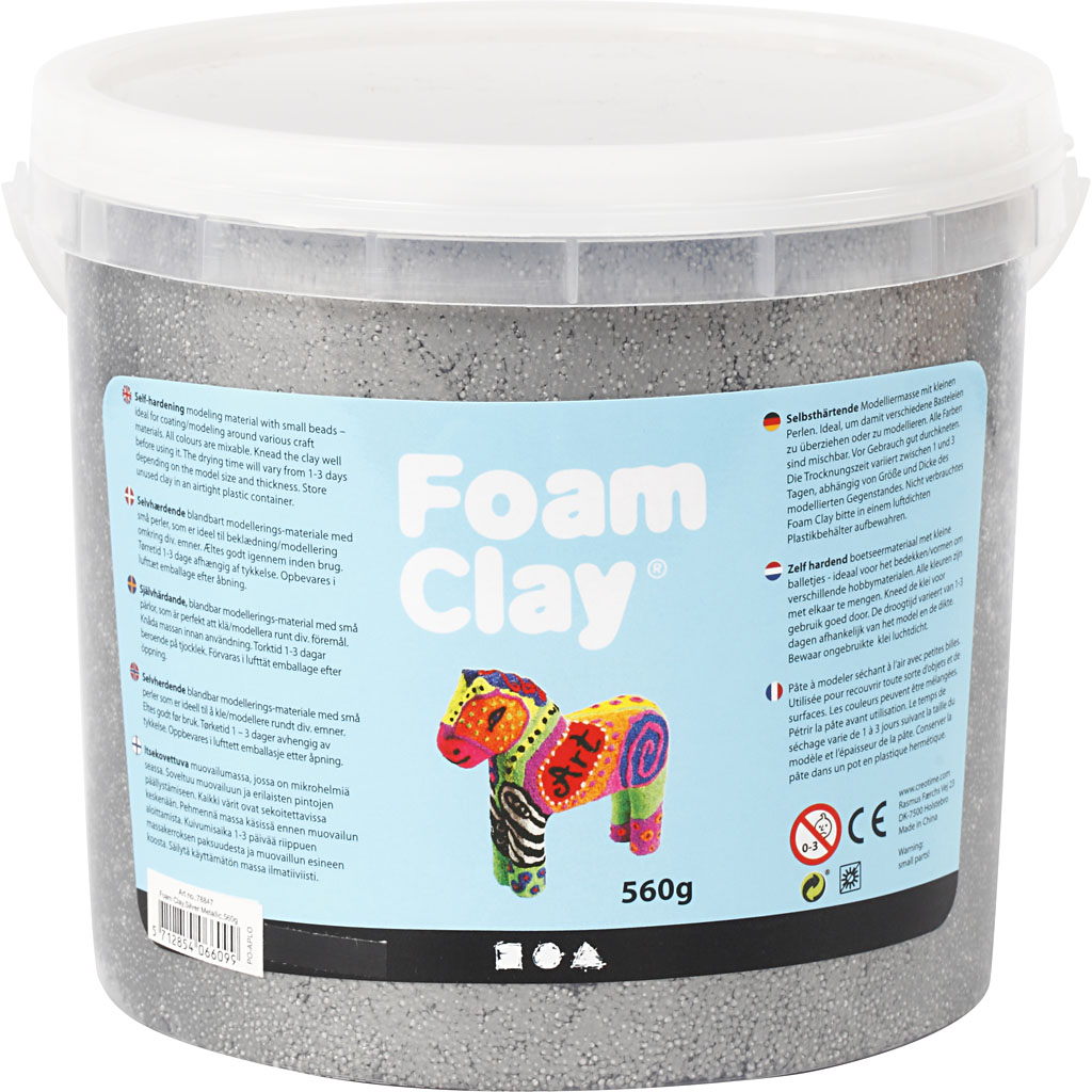 Foam Clay®, 560 gr, zilver