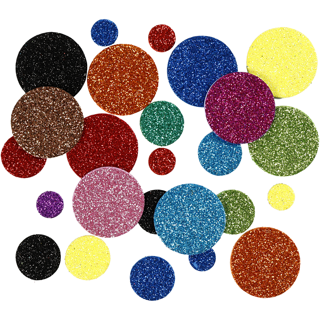 Creotime Foamstickers Cirkels Glitter 150 Stuks