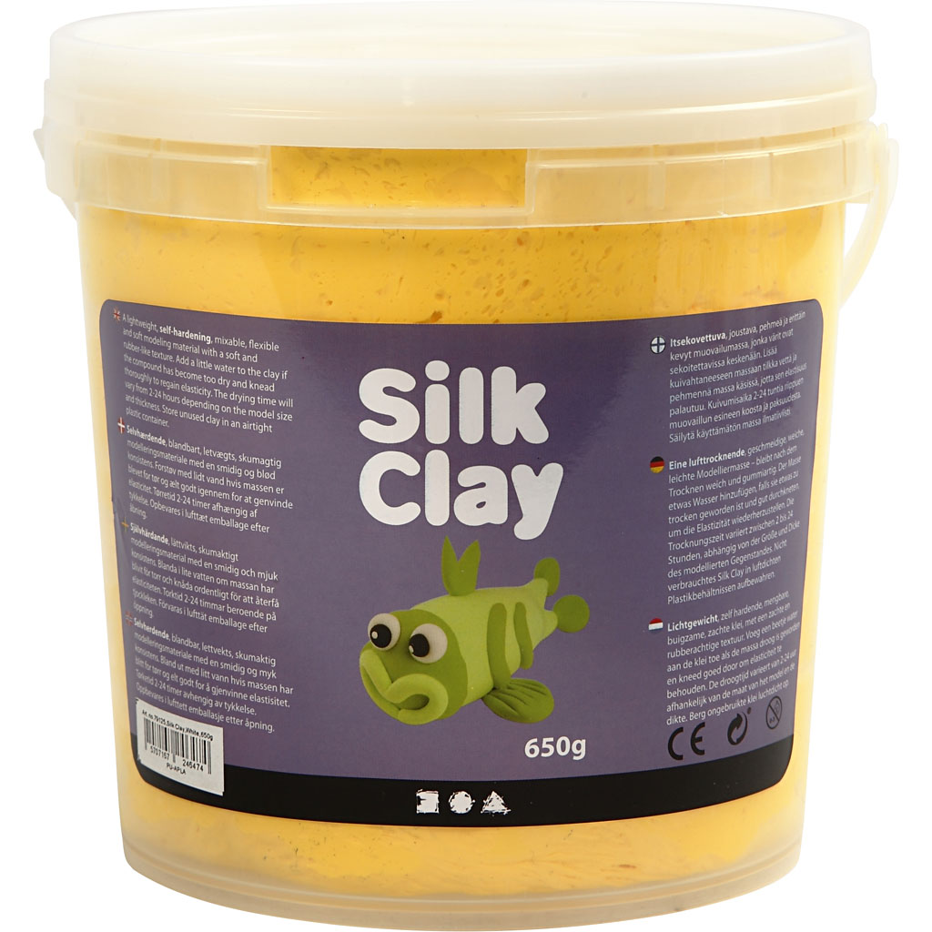 Silk Clay, geel, 650 gr