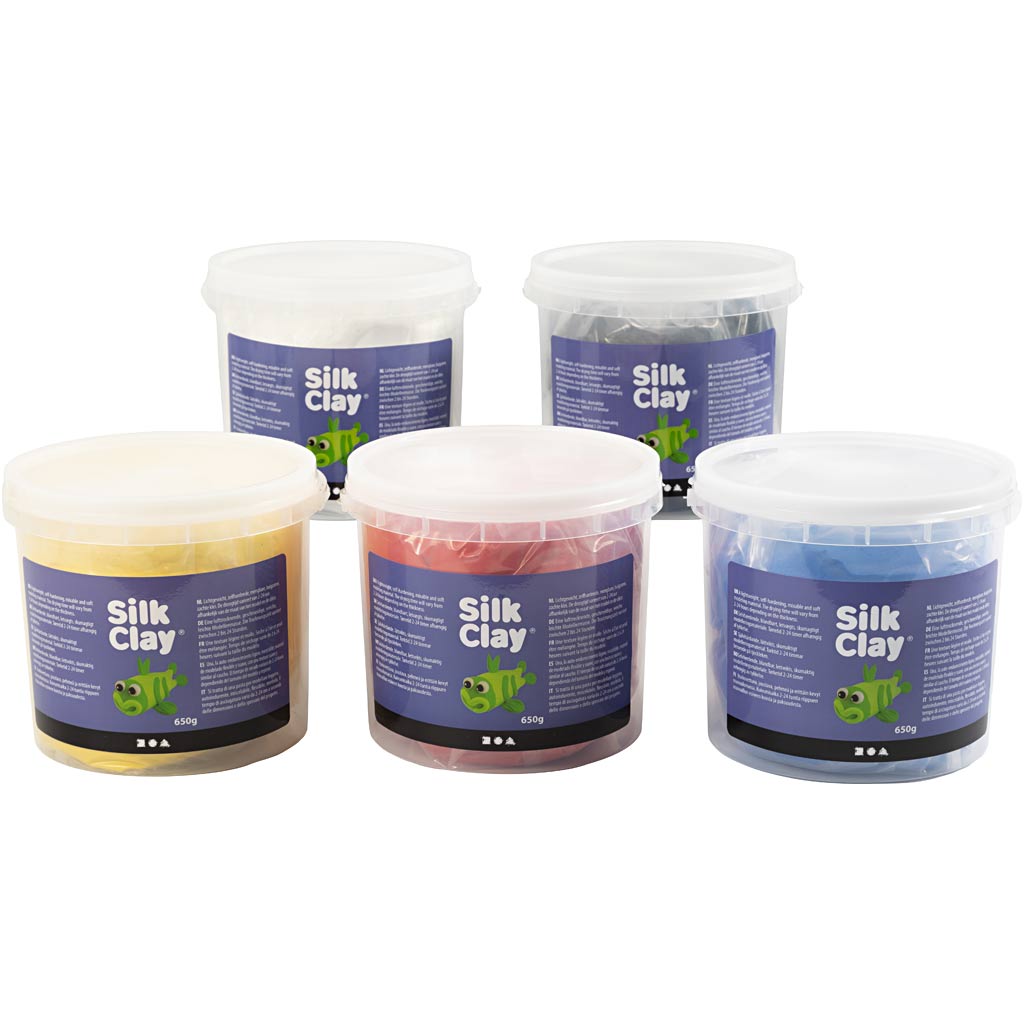 Silk Clay®, primair kleuren, 5x650 gr/ 1 doos