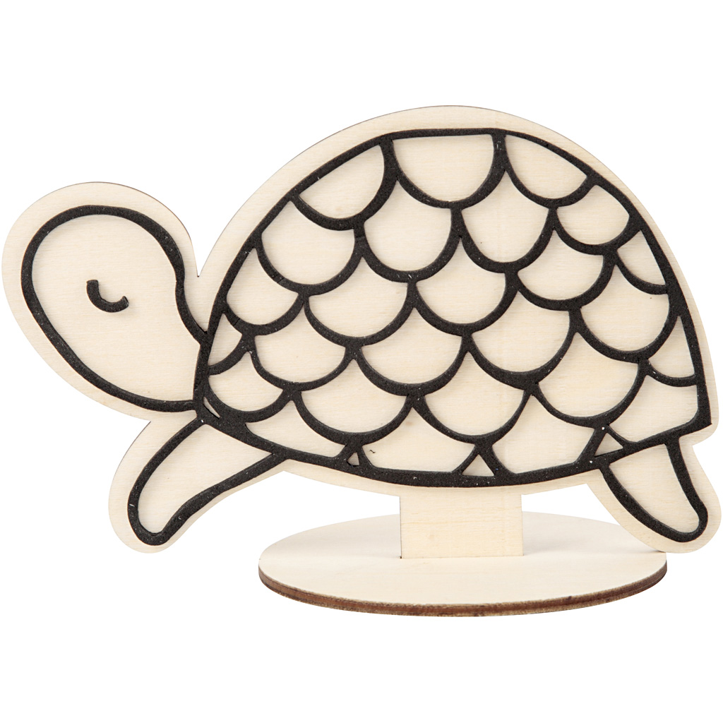 Dekorationsfigur, skildpadde, H: 10 cm, 1 stk.
