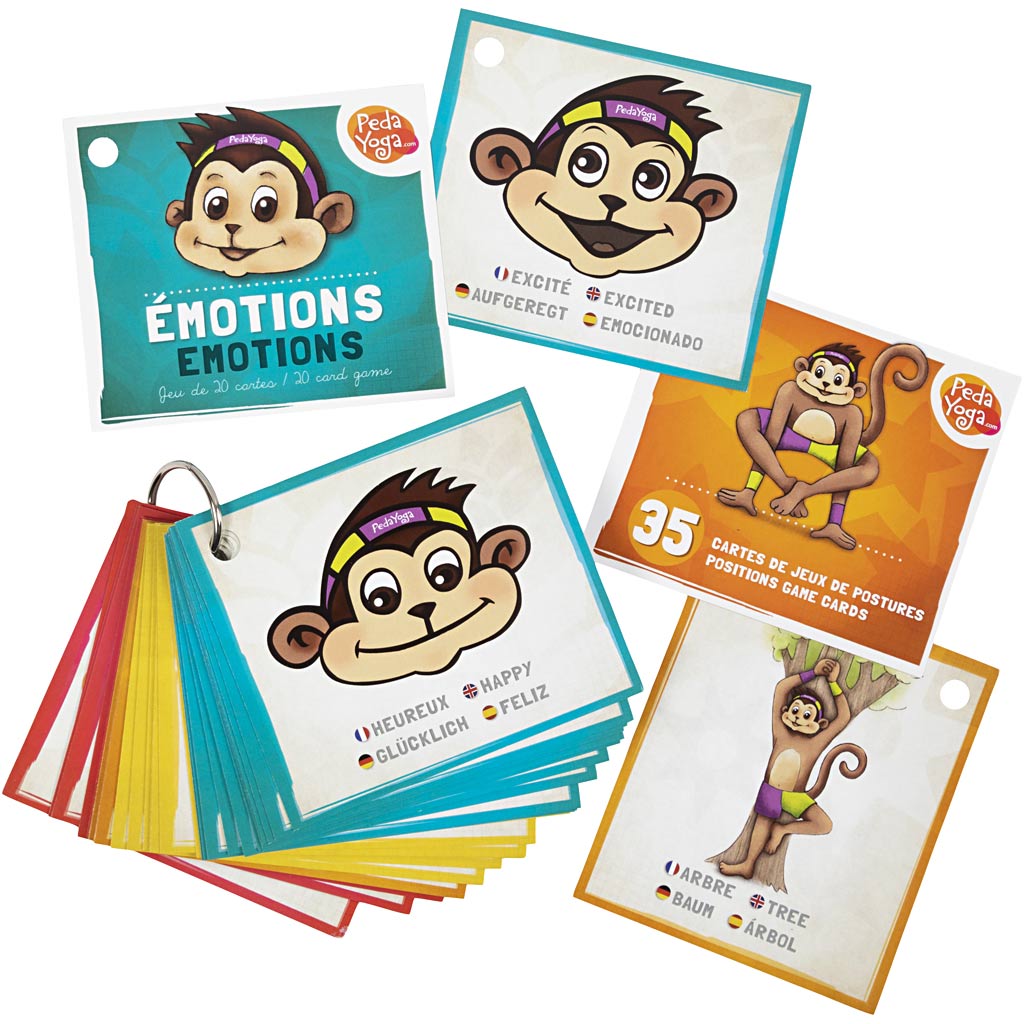 Yoga minikort, L: 9 cm, B: 10 cm, 56 stk./ 1 pk.