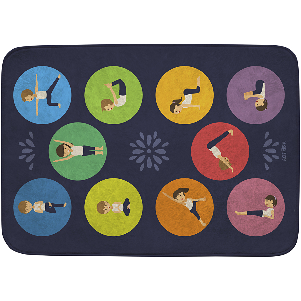 Yogamåtte til børn, str. 150x100 cm, 1 stk.